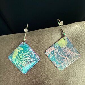Earrings - Aquatic Earthy Dangles - Art for your Ears!